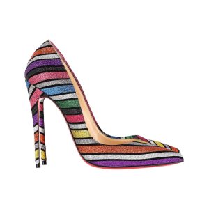 Christian Louboutin So Kate 120 gestreifte Pumps in Mehrfarbig Glitzer