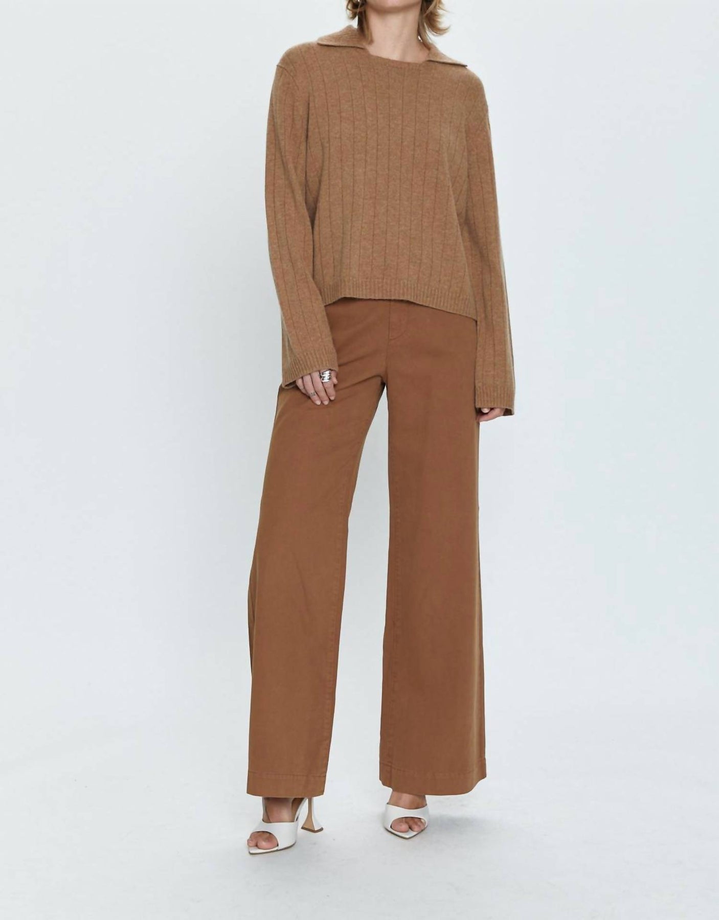 Jasmine Hoch oben Hose in braun