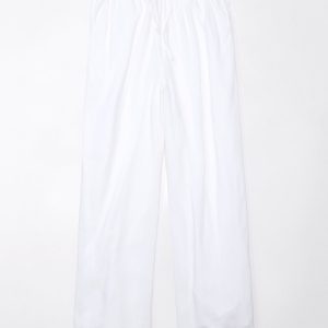 AE Leinen-Blend Pull-On Weithals-Hose