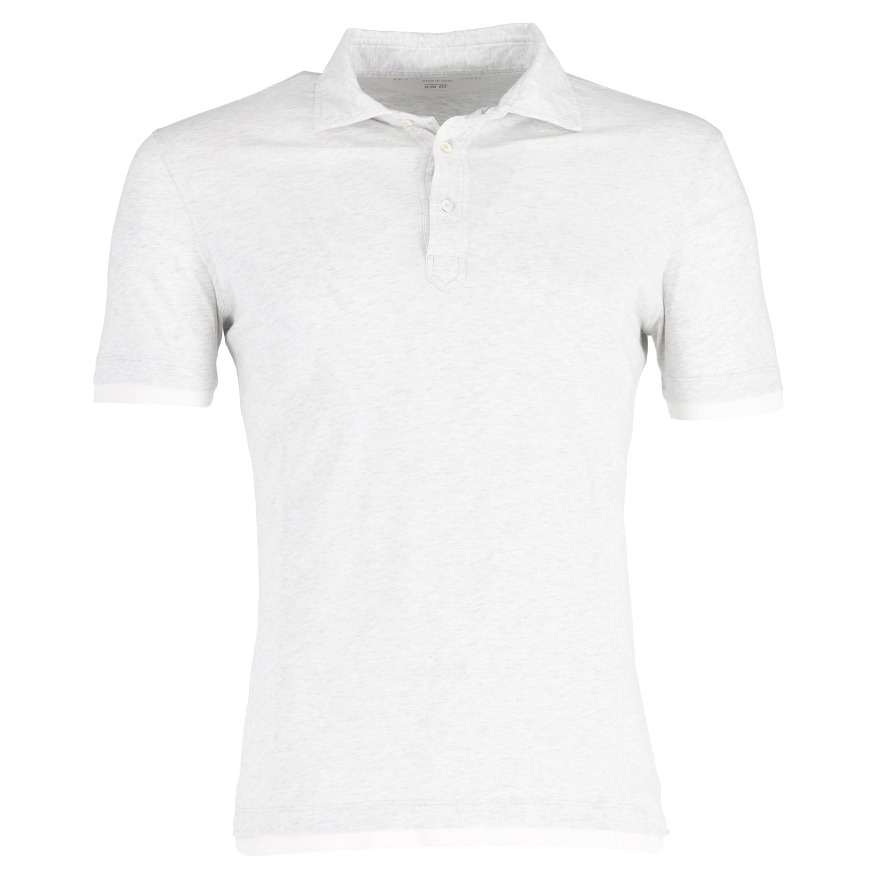 Brunello Cucinelli mehrlagig-Effect Poloshirt aus grauer Seide