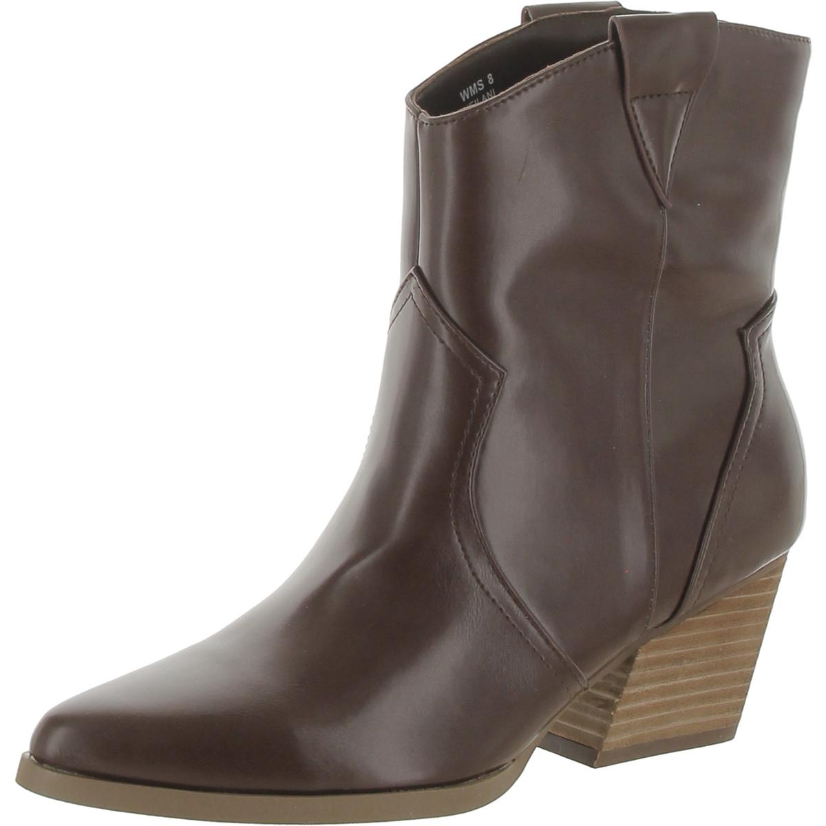 Keilani Kunstleder Spitz Zehen Cowboy, Western Stiefel