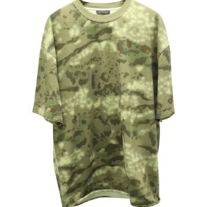 Yeezy Season 3 Camo T-Shirt aus grüner Baumwolle