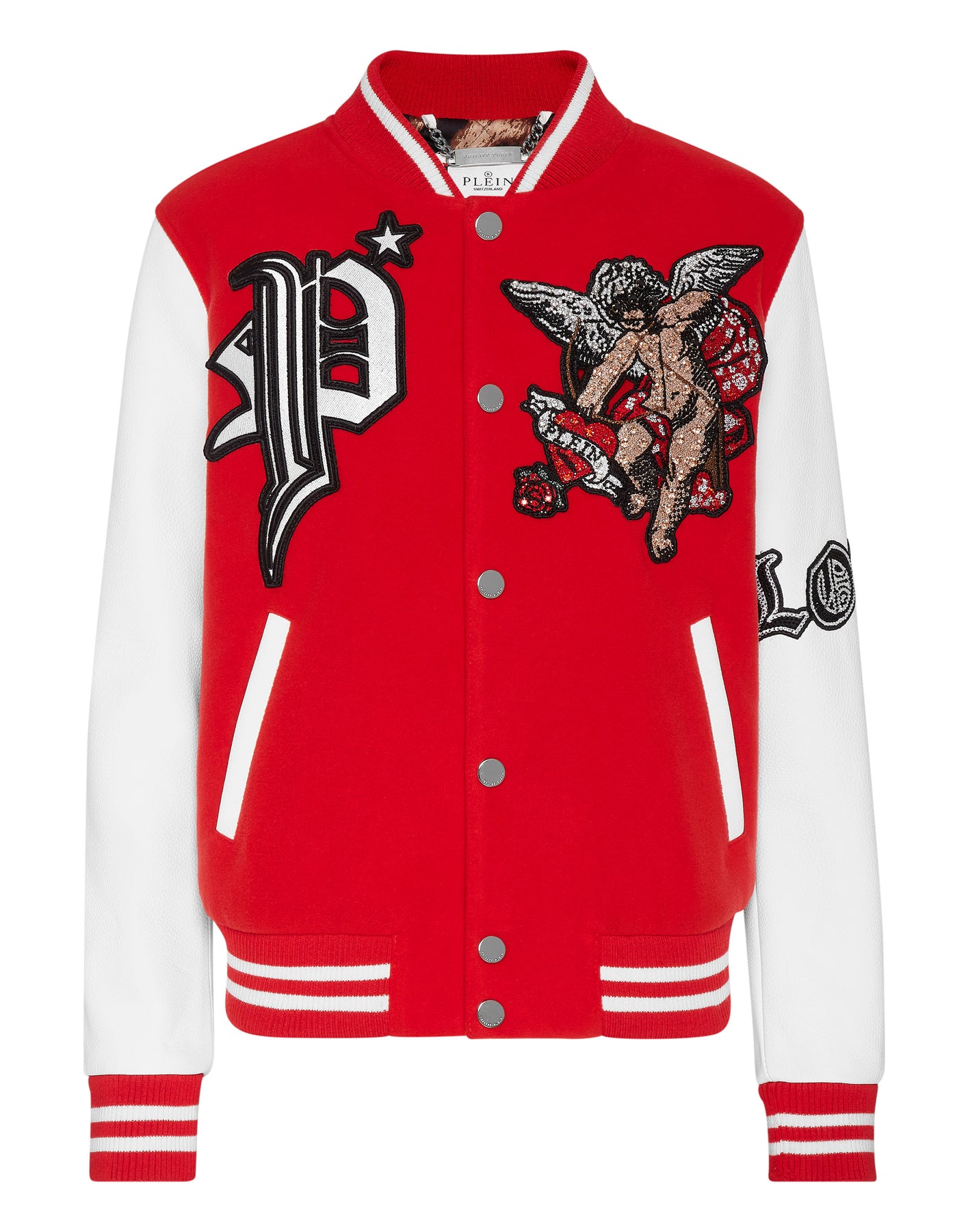 Pullover aus Wolle und Leder Love Angel