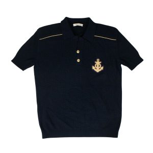 Pierre Balmain Baumwolle ‘Anchor' Strickpullover – marineblau
