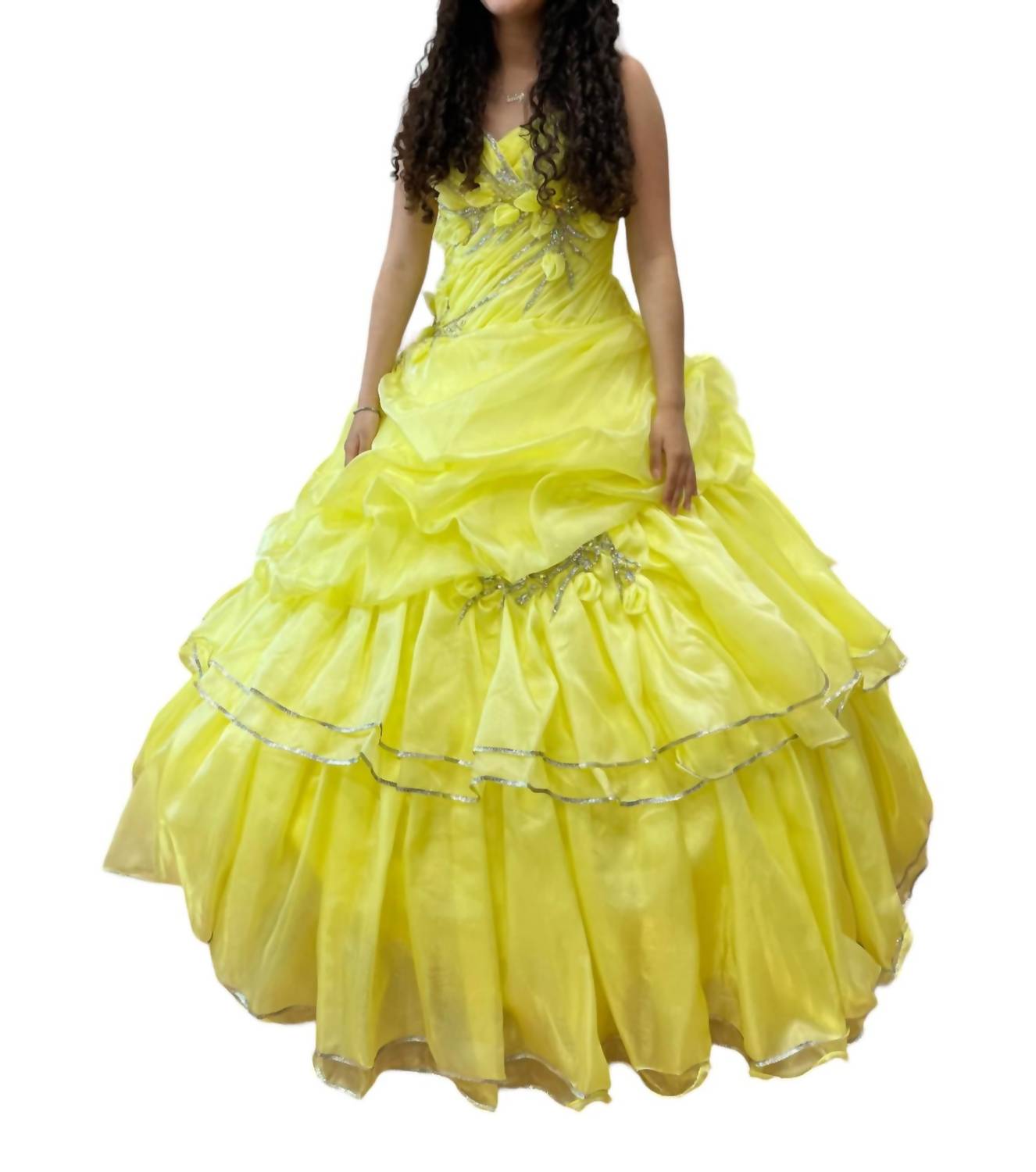 Schulterfreies Quinceañera Kleid im kanarischen Stil