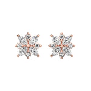 1/2ct Marquise Stern Diamant Ohrringe 14k Gold Ohrringe Lab gewachsen