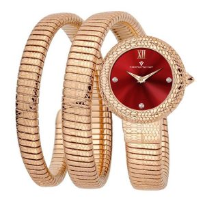 Christian Van Sant Damen Naga Rot Dial Uhr