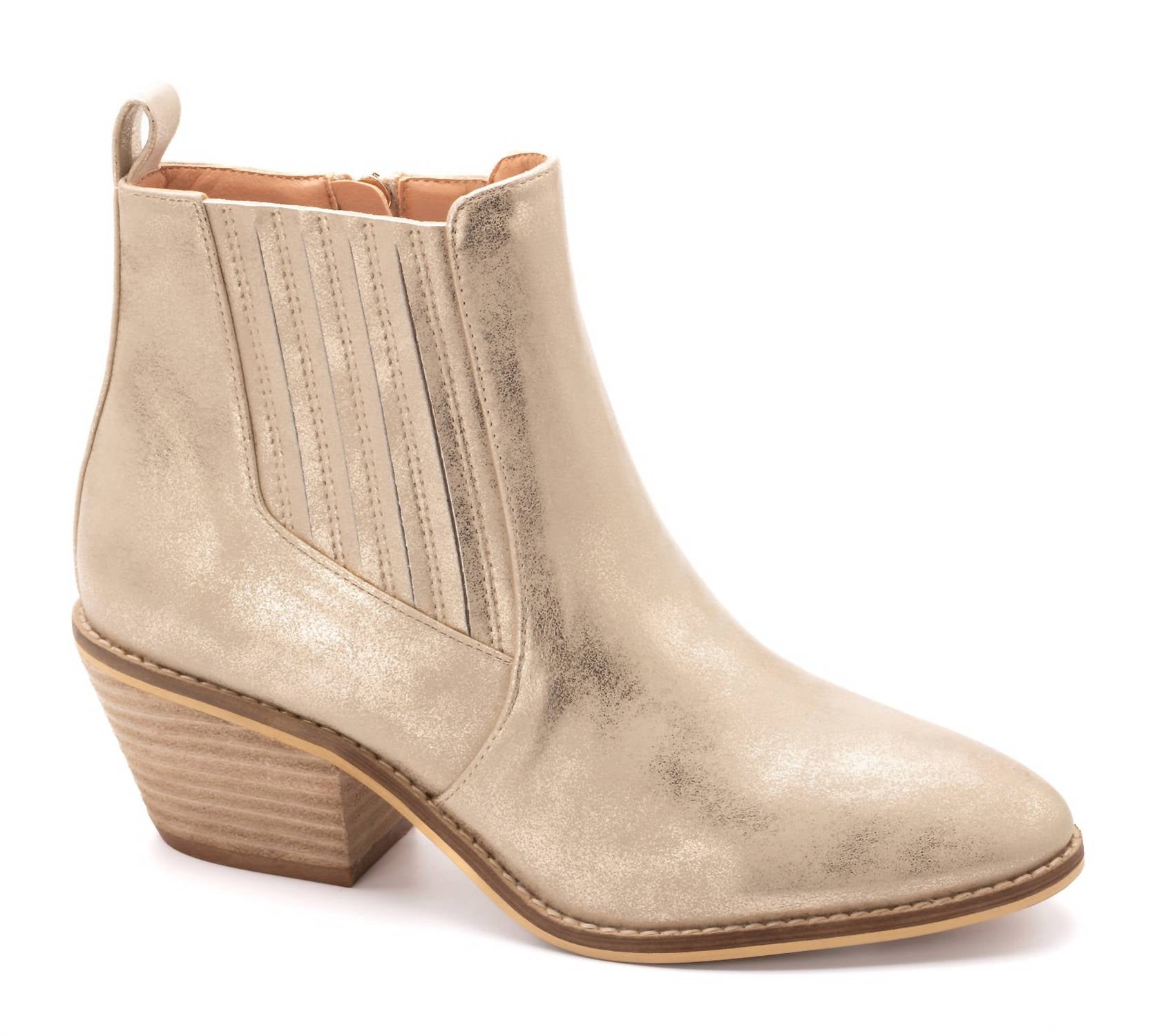 Trank Bootie in Gold Metallic