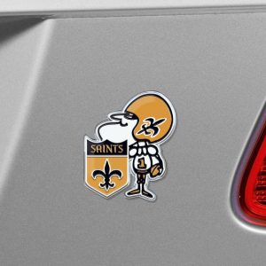 Fanmats neue Orleans Heiligen schwere Pflicht Aluminium geprägte Farbe Emblem – abwechselnd Sir Heilige