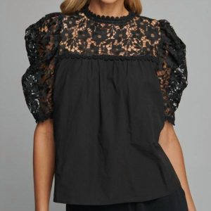 April Blouse in Schwarz 7766682533948