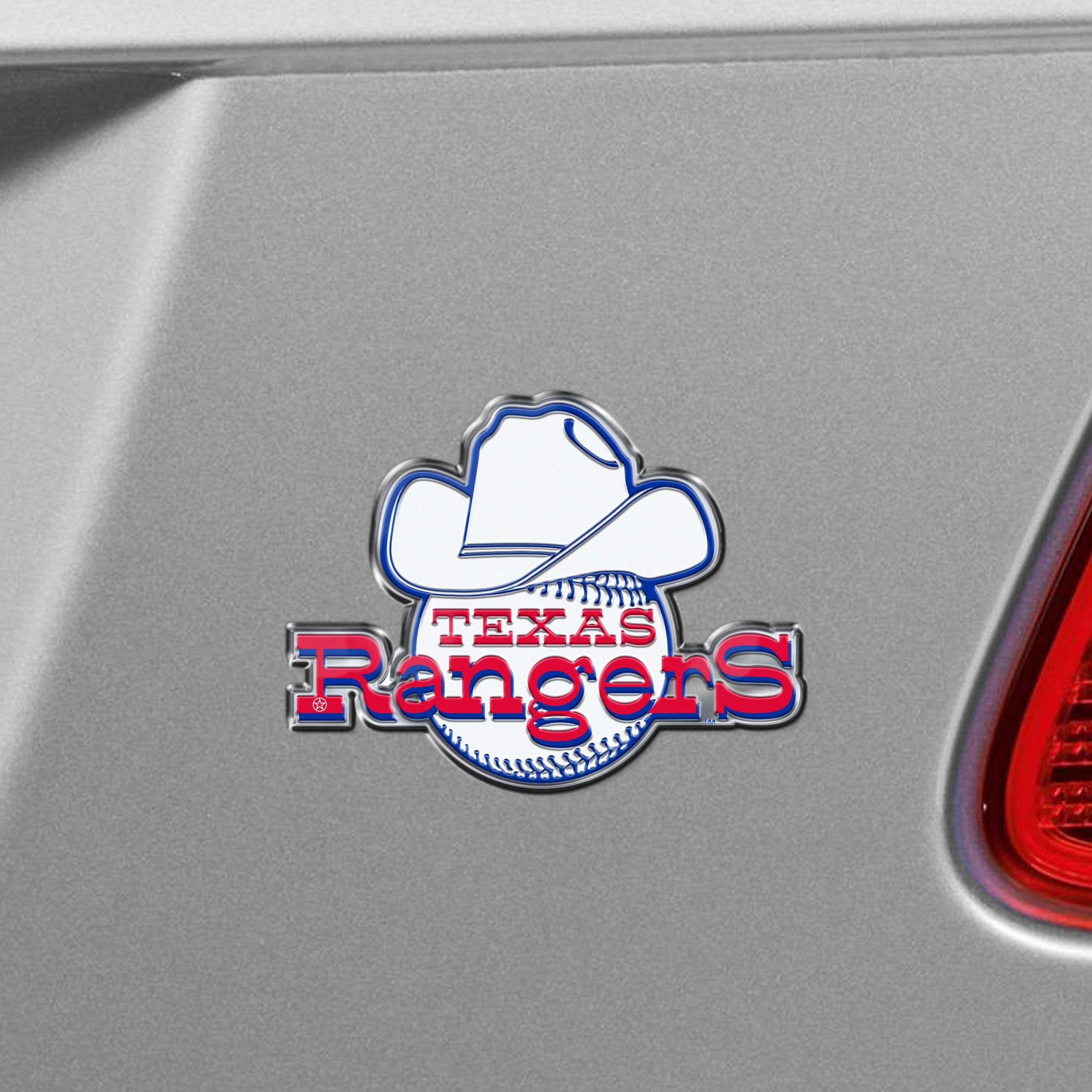 Fanmats Texas Rangers Heavy Duty Aluminium geprägte Farbe Emblem – Alternative