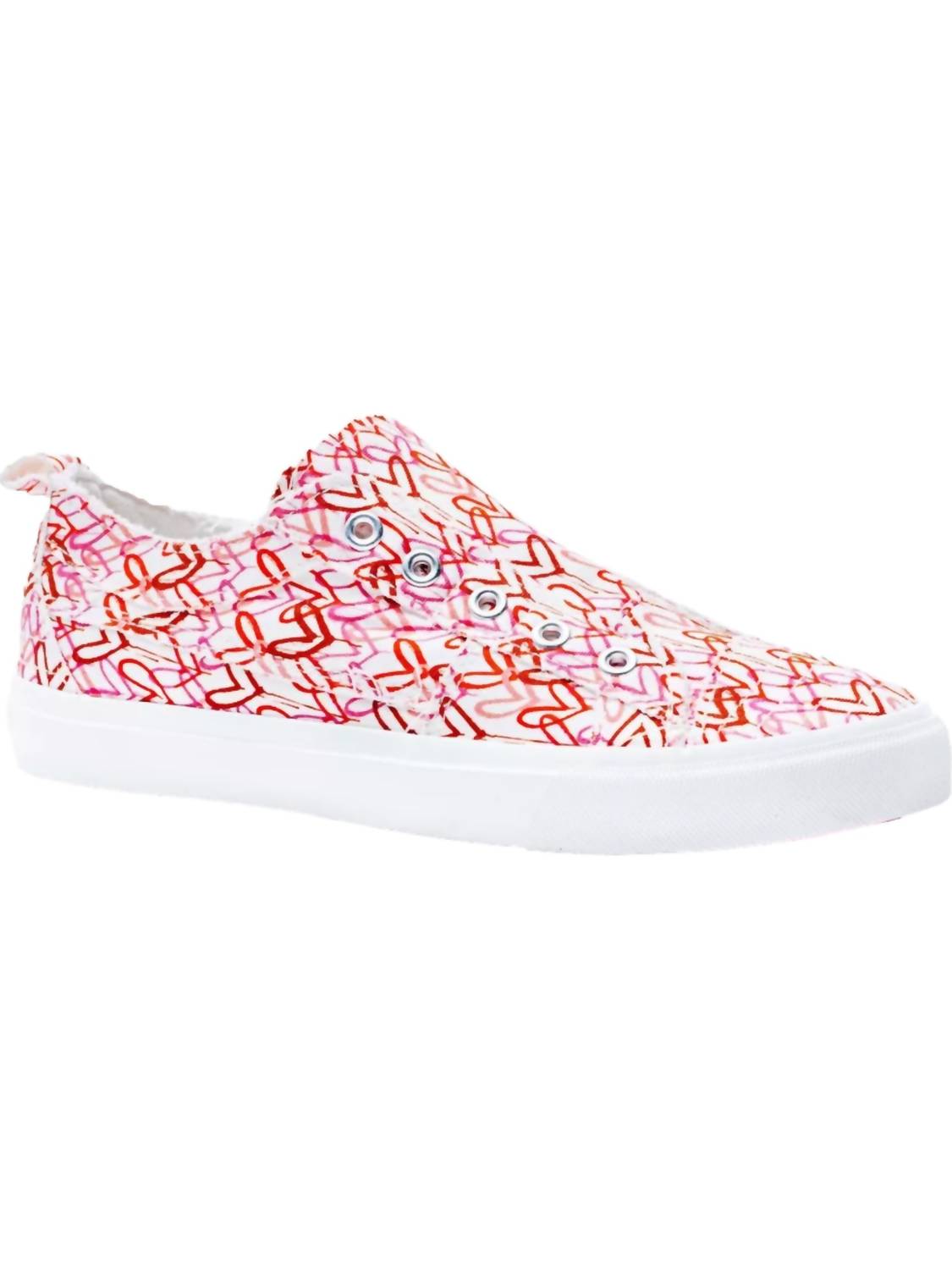 Damen Babalu Herz Slip On Schuhe in Rosa