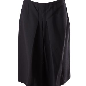 Miu Miu Pleated Rock aus schwarzer Wolle 7766686761020