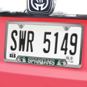 Fanmats Michigan State Spartans geprägten Kennzeichenrahmen, 6.25′′ x 12.25′′