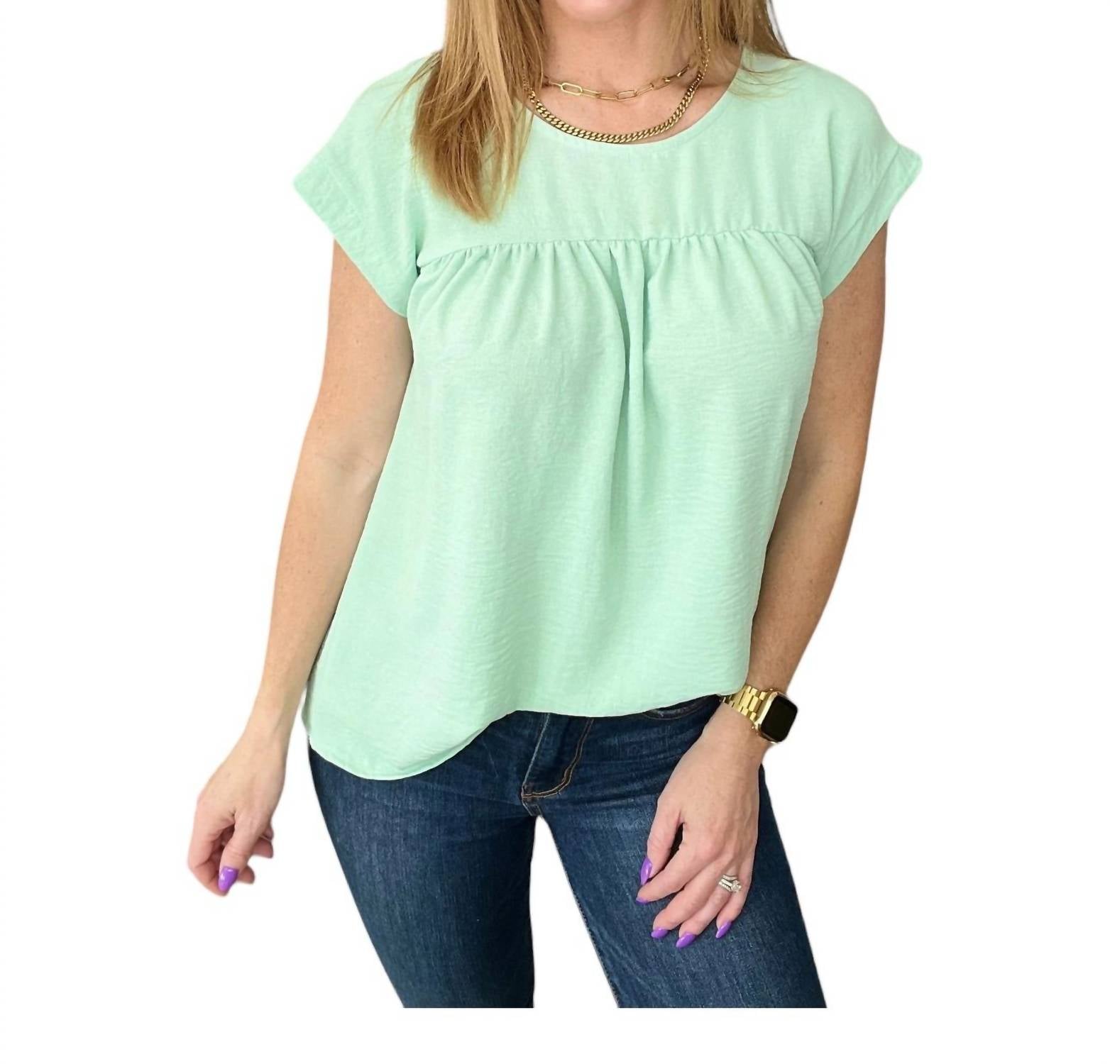 Airflow Babydoll Top im Salbei