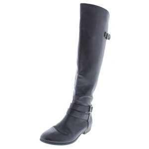Carleigh Kunstleder knielange Reitstiefel