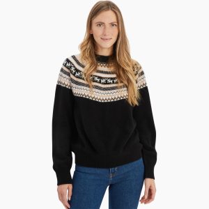 Kaschmir Ziege fair isle crewneck Pullover