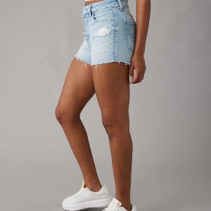AE Next Level Super High-Waisted Ripped Denim Kurze Hose