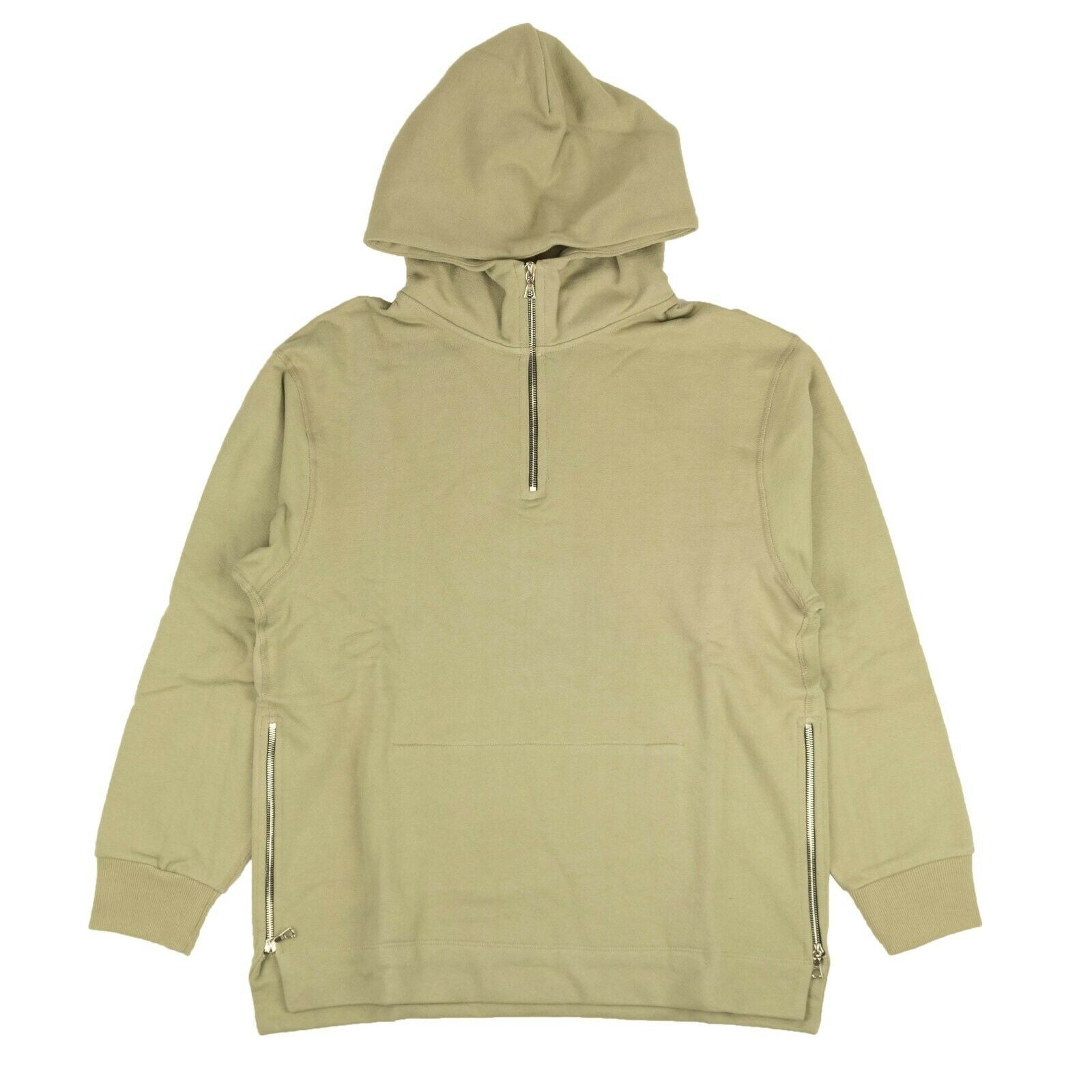 John Elliott 1/2 Zip Schurwoll-Kapuzenpullover – Schwarz