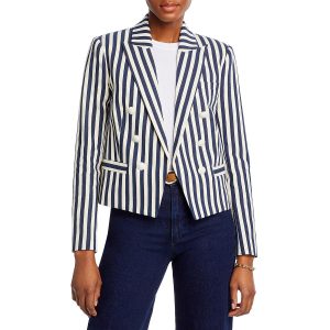 Zweireihiger Blazer mit Streifen