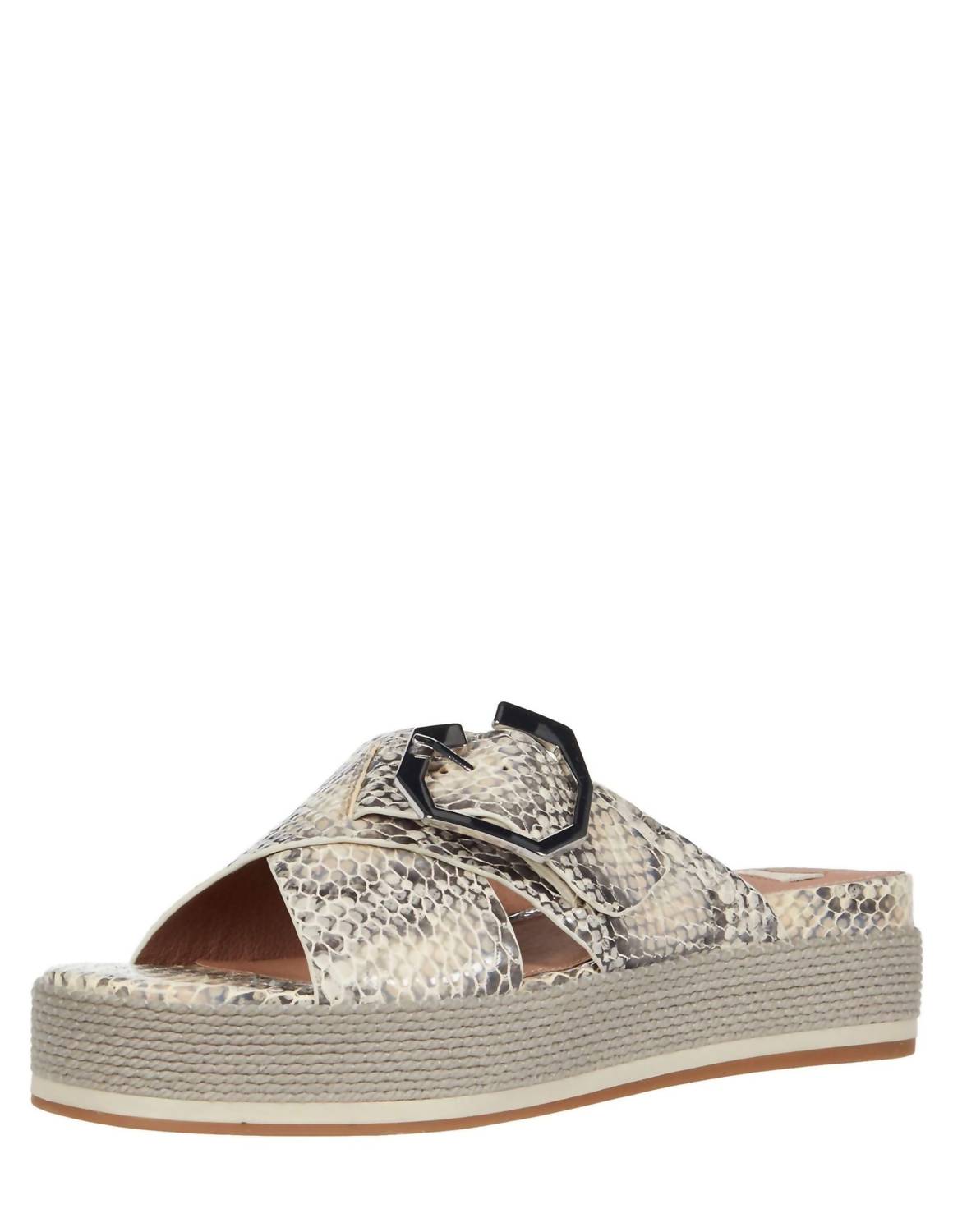Sandalen mit Schnürung in Taupe