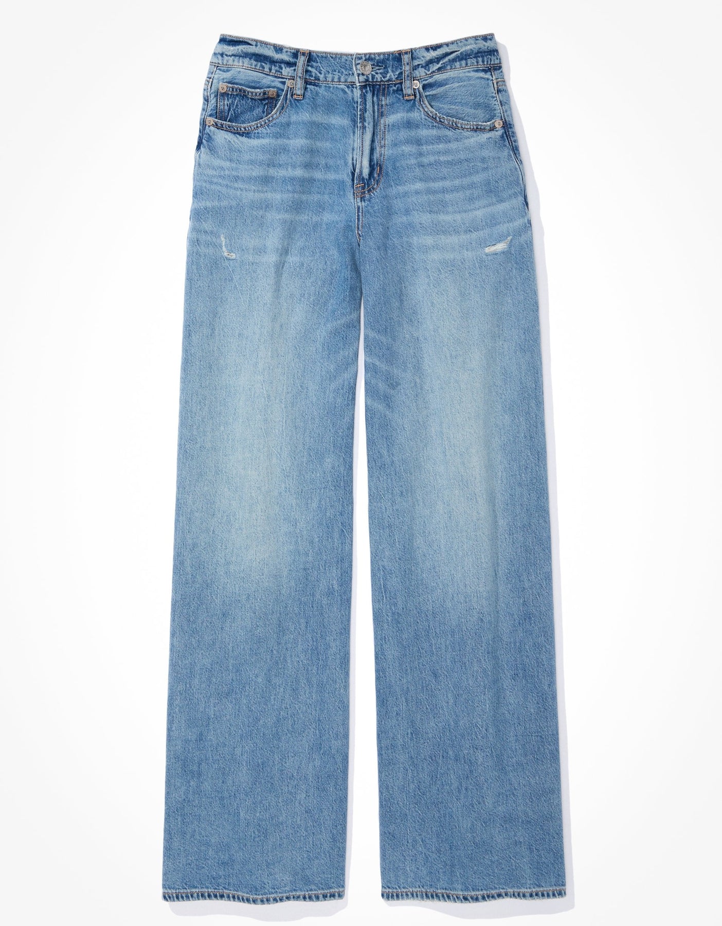 AE verträumt Drape Baggy Ultra weites Bein Super High-Taillen Jean