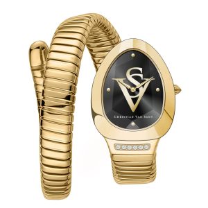 Christian Van Sant Damen Naga schwarzes Zifferblatt Uhr