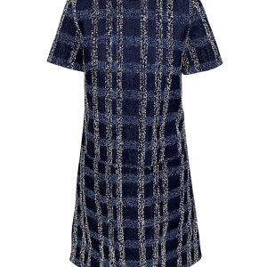 Erdem Octavia Denim Kleid aus blauer Baumwolle 7766690267196