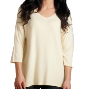 Tatiana Kashmira 3/4 Sleeve Tunic in gelb
