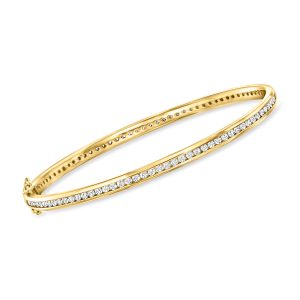 Ross-Simons CZ Eternity Bangle Armband in 18kt Gold über Sterling