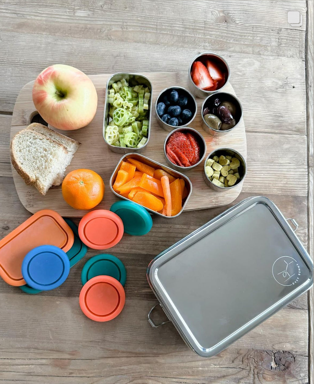 Beschäftigt Benny komplette Edelstahl-Snack-Box-Set für On-The-Go Snacking