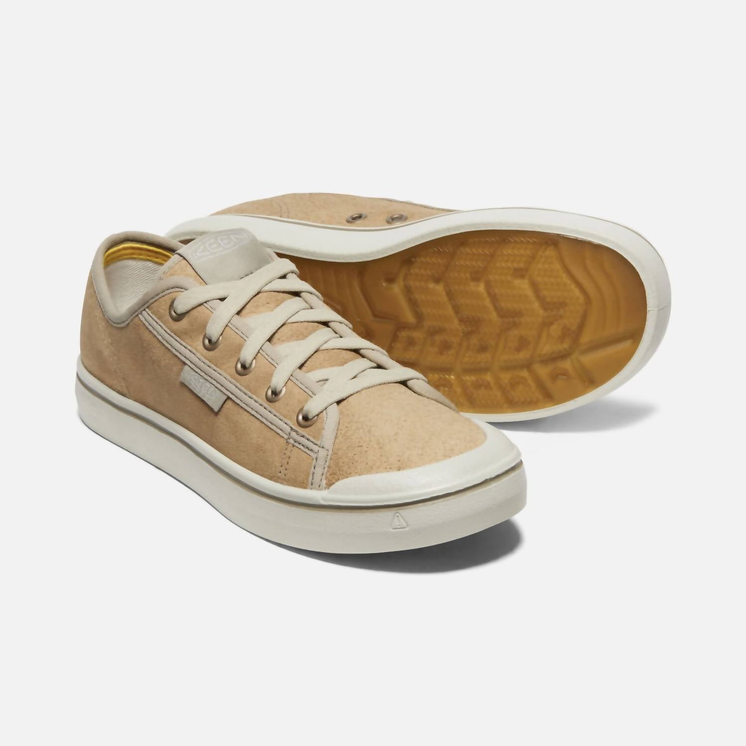 Elsa Harvest Sneaker aus Leder in Beige/silber