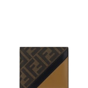 Fendi Portemonnaie aus Stoff und Leder