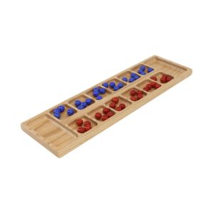 Solide Eiche Holz Mancala Brettspiel Set mit Marmor, Amish-Made
