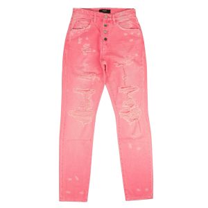 Amiri Slouch Destroyed Jean – Neon rosa