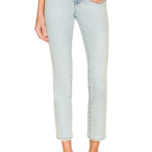 Classic Natürliche Ausfransen Saum jean in Indigo 7803844132924
