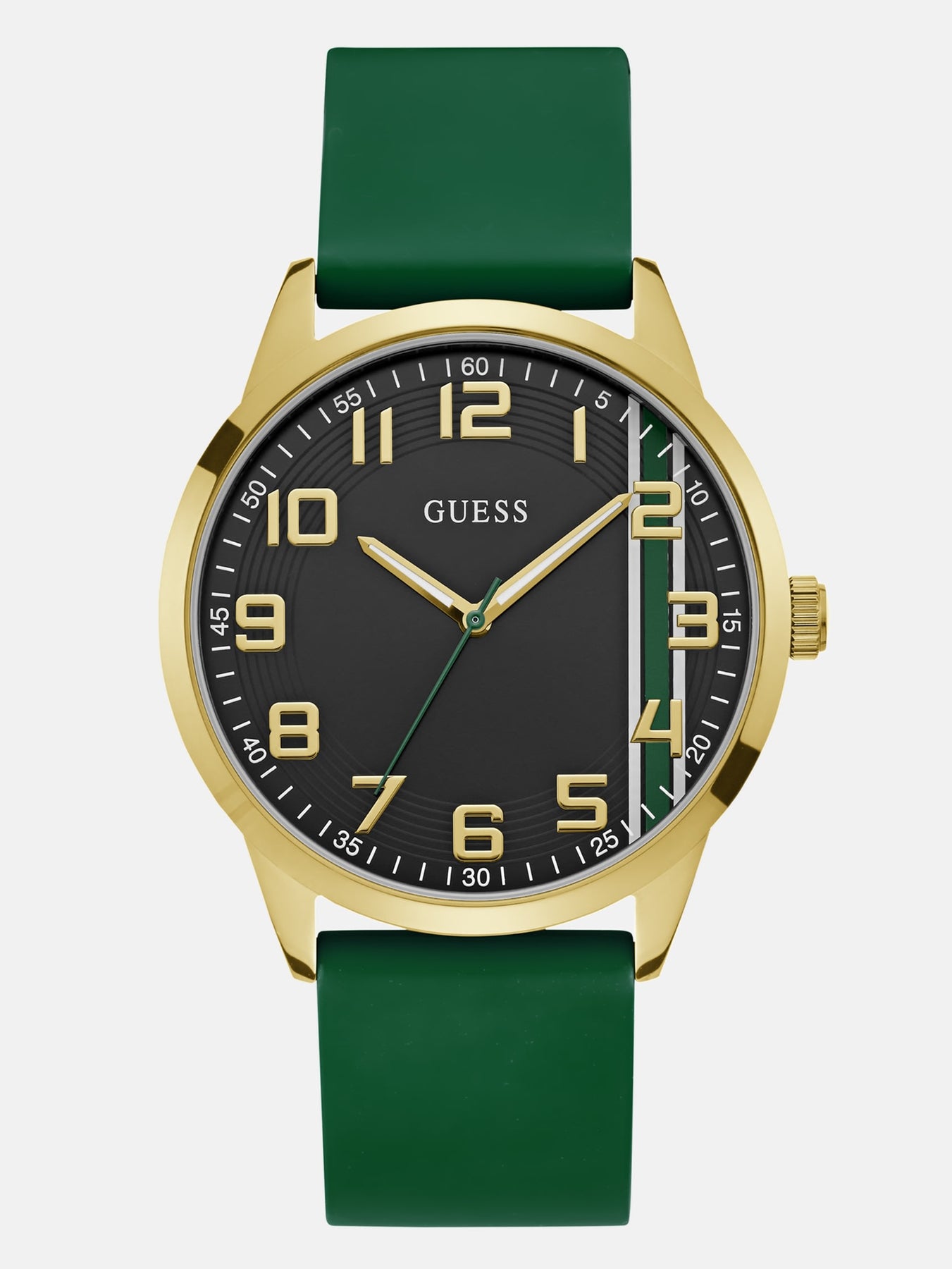 Goldfarbene analoge Uhr