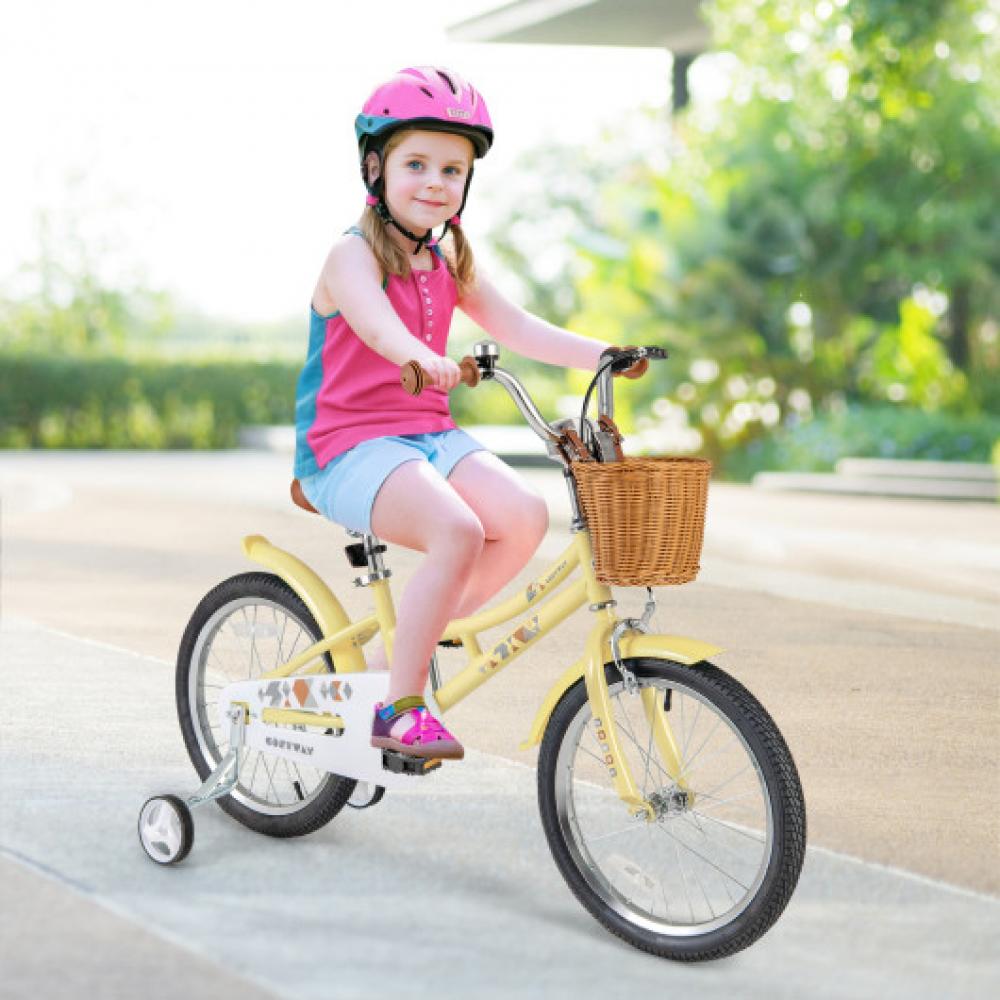 18 Zoll Kinderfahrrad Einstellbares Fahrrad mit Reflektoren und Glocke für Kinder 4-8 Jahre Old-18 Zoll