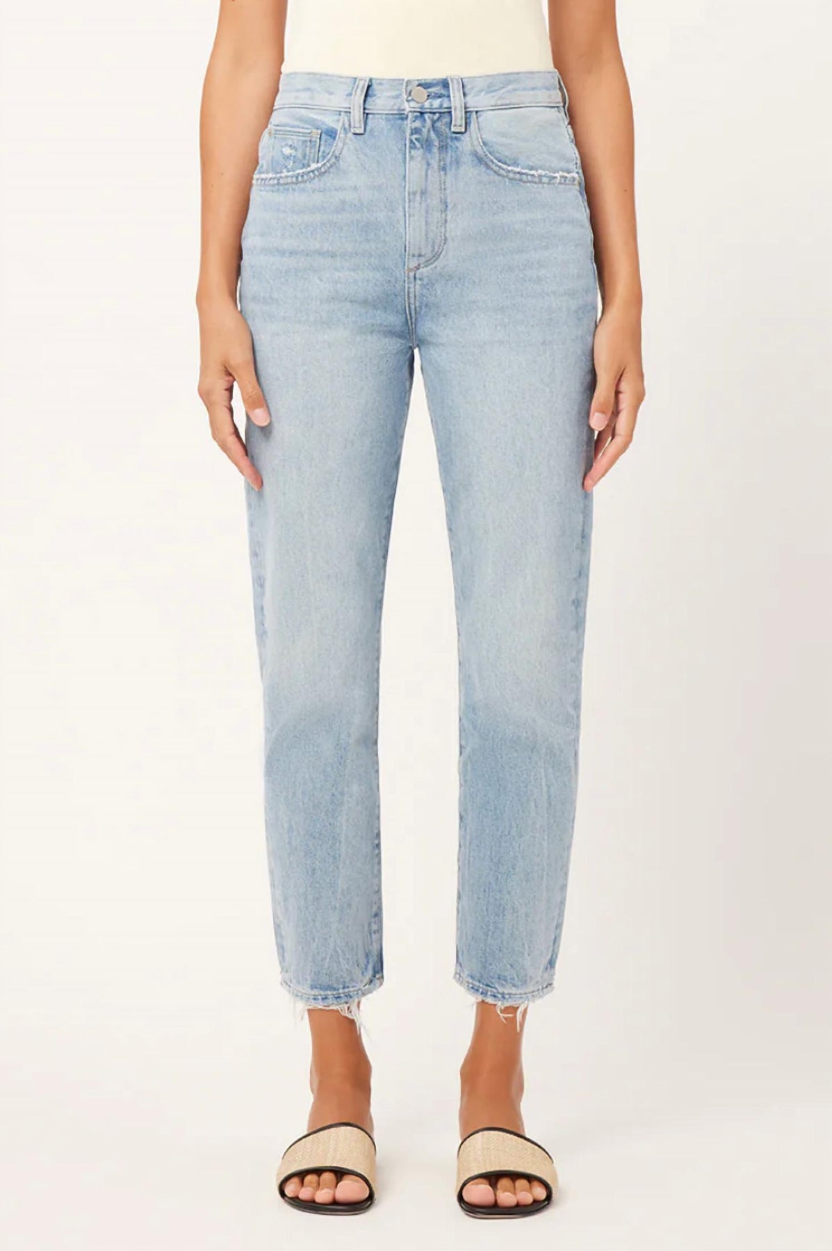 Lela Slim Ultra hoher Bund Jeans aus leichtem Seaglass