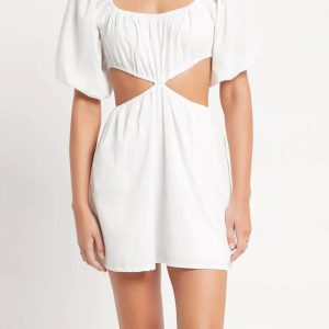 Gabelli Minikleid in schlicht weiß 7703525818428