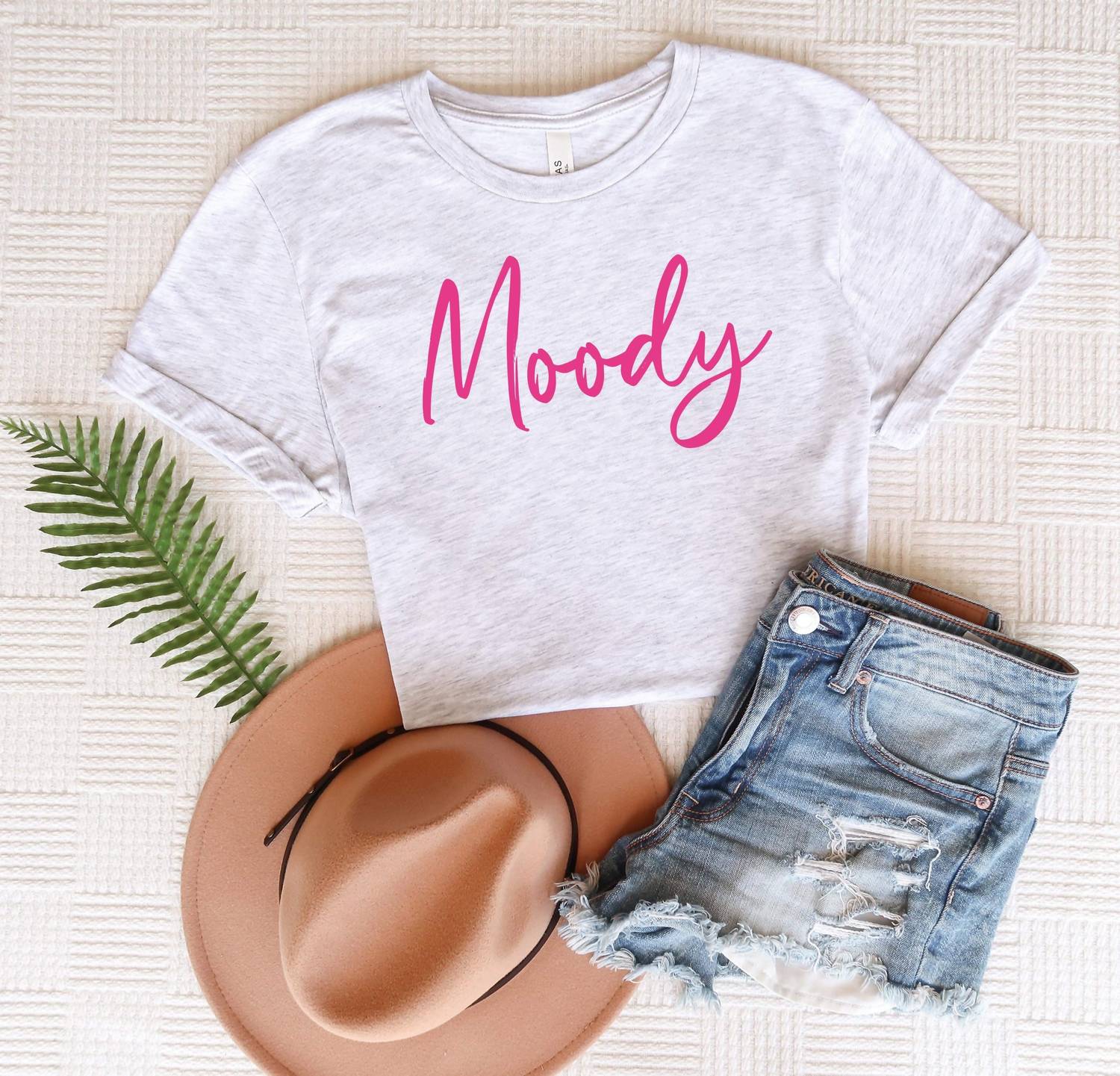 Moody Farbwechsel T-Shirt in grau