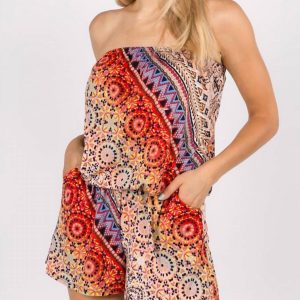 Amaya Tube Strampler in Rot Mehrfarbig