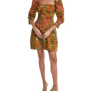 Oscar de la Renta Seidengefüttertes Minikleid 7766654713916