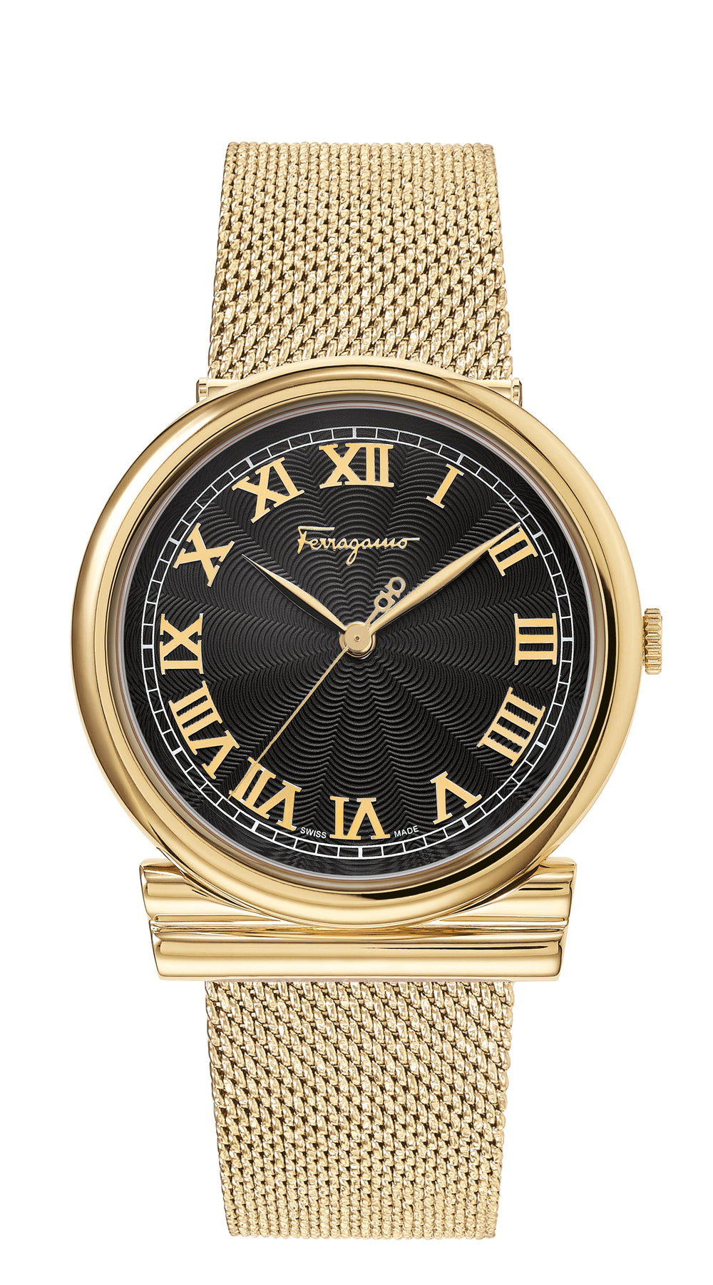Ferragamo Damen 34mm schwarze Quarzuhr