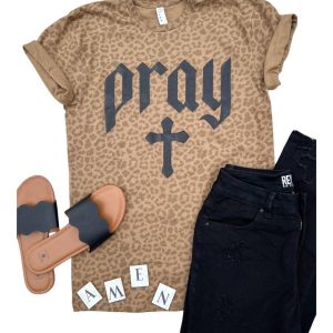 Damen Leoparden beten Tee in braun 7803849048124