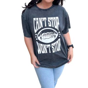 Can’t Stop Won’t Stop Rocker Abschlag in gewaschenem Schwarz