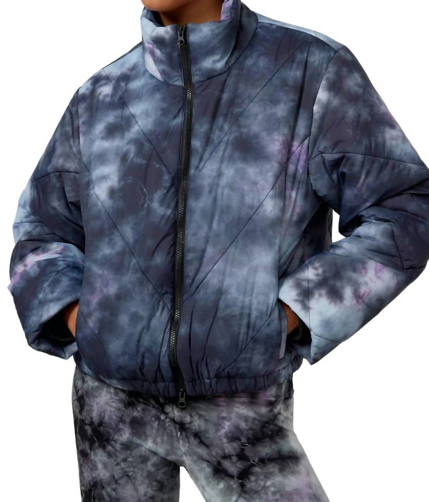 Easton Puffer Jacke im Batikmuster