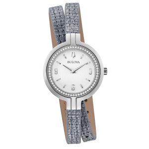 Bulova Damen 30mm Silber Quarzuhr
