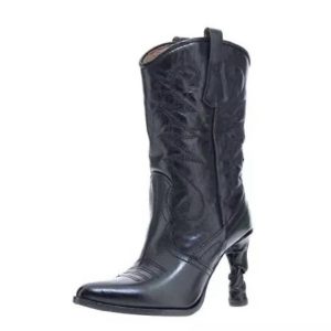Damen Fervie Lederstiefel in nero 7676766748732