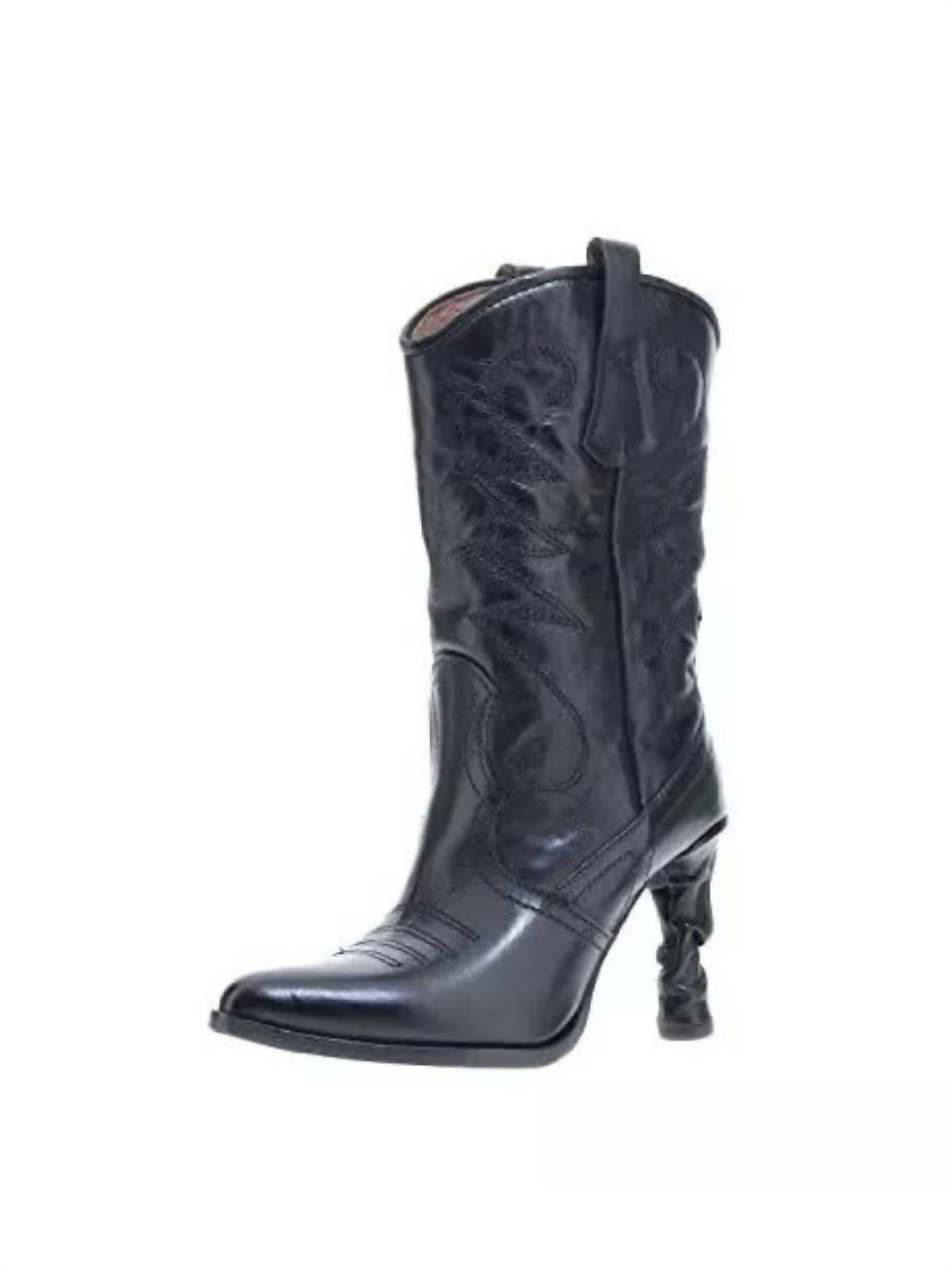 Fervie Lederstiefel für Damen in Nero